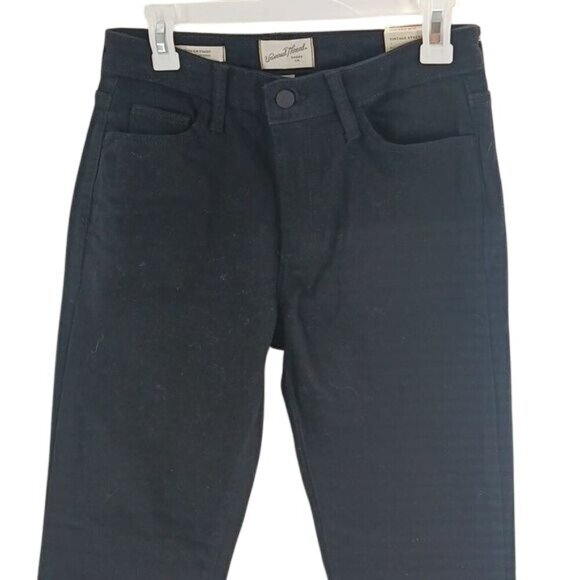 Universal Thread Jeans Black Denim Slim Straight Stretch Womens Size 4 - Picture 3 of 8